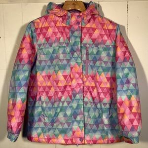 Eddie Bauer Coat with geometrical design Girls size Large (14)